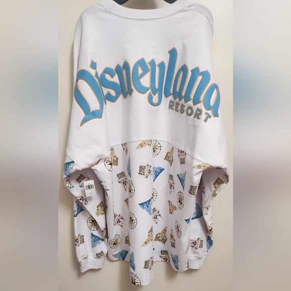 *NWT* Disneyland California Adventure XL White Spirit Jersey Glitter Sparkle NEW - Picture 6 of 10